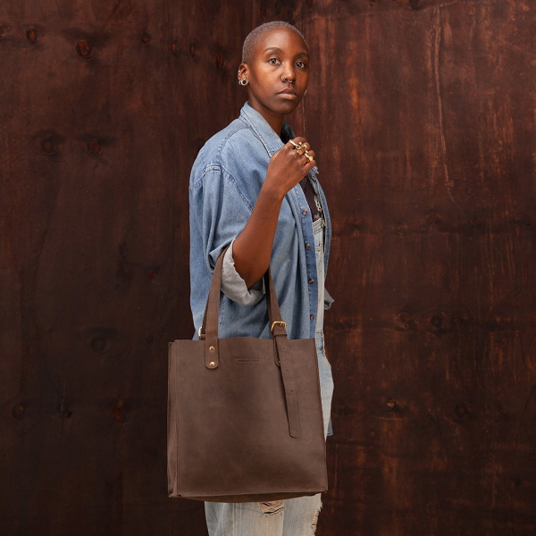 Leather Shopper