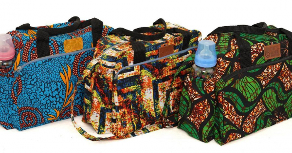 Ankara diaper bag