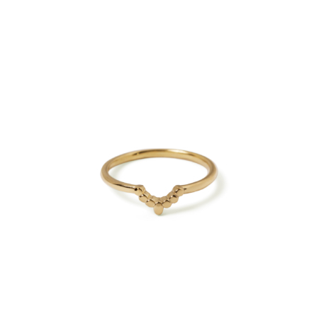 9CT GOLD SUNRISE CONTOUR STACKING RING